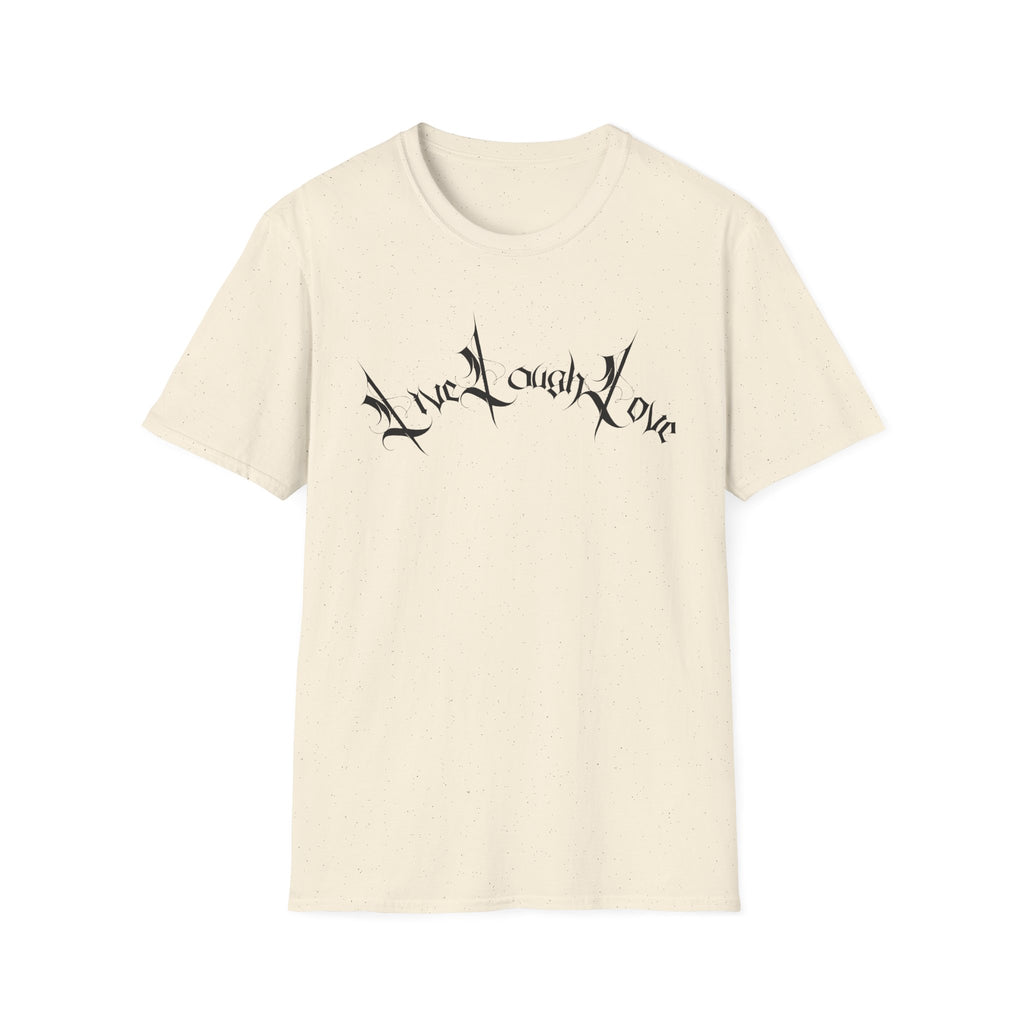 Ellioaey Live Laugh Love Black Text Tee