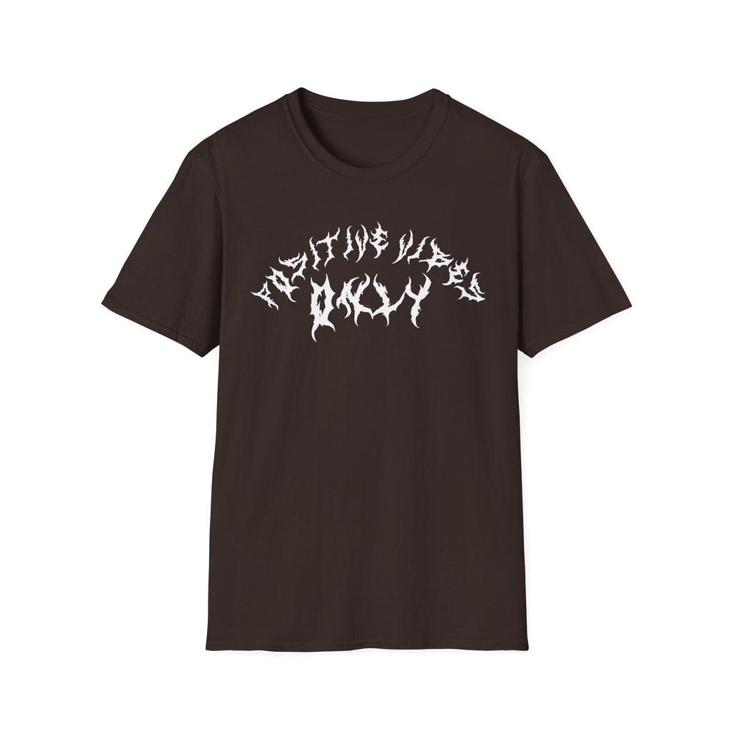Lundr Positive Vibes White Text Tee