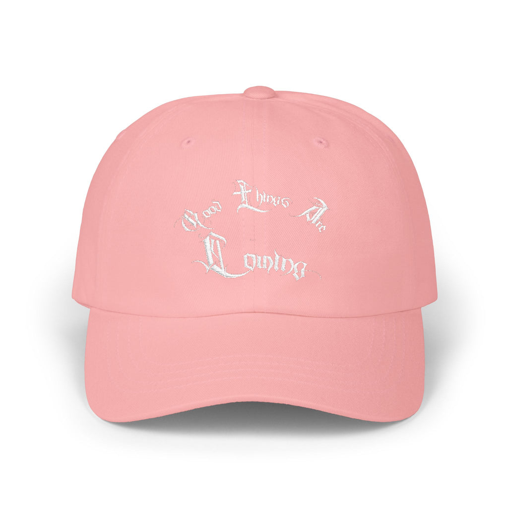 Ellioaey Good Things Are Coming White Text Dad Hat