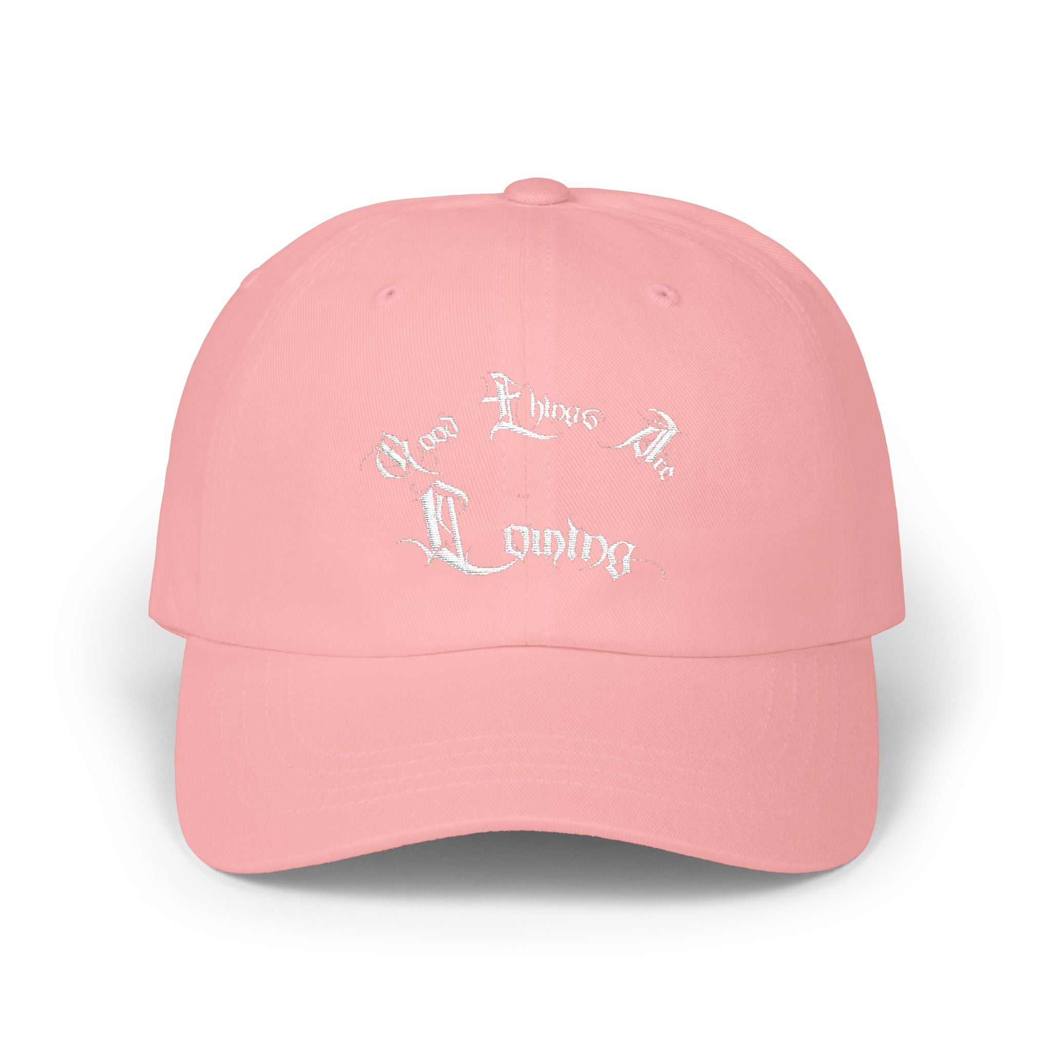 Ellioaey Good Things Are Coming White Text Dad Hat