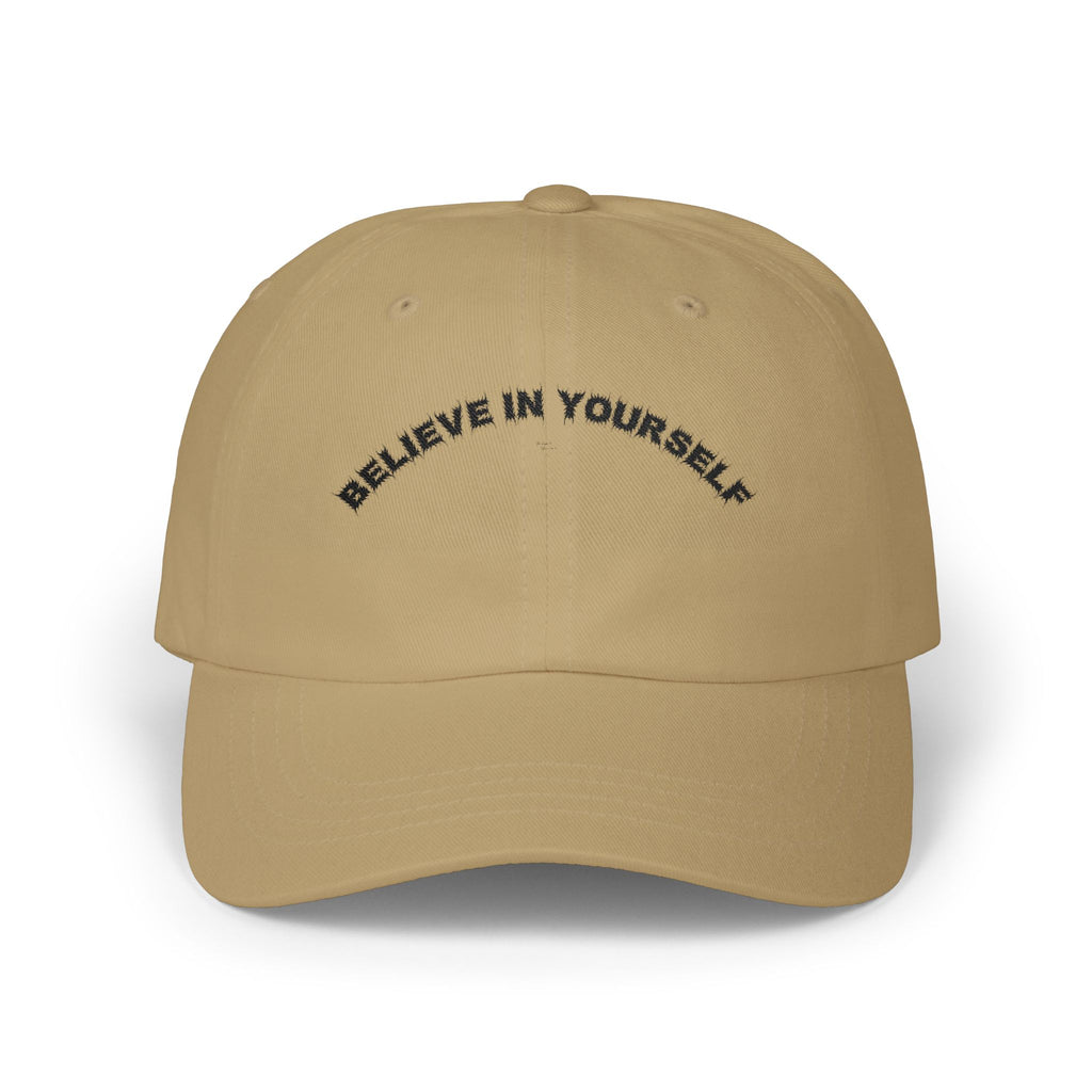 Bildsa Believe In Yourself Black Text Dad Hat