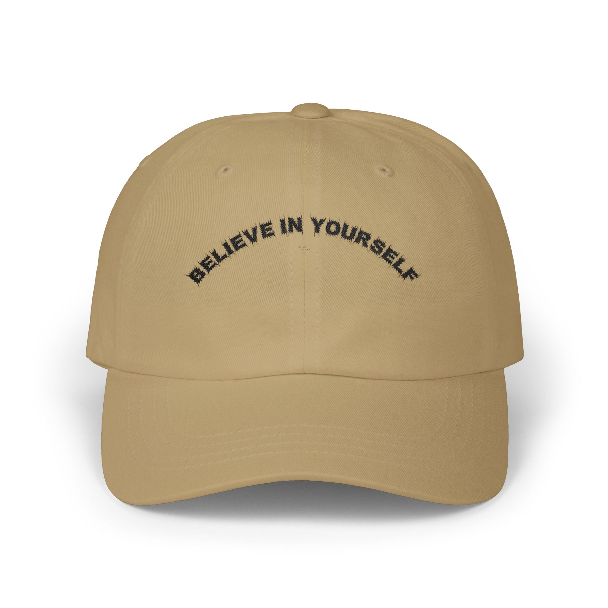 Bildsa Believe In Yourself Black Text Dad Hat